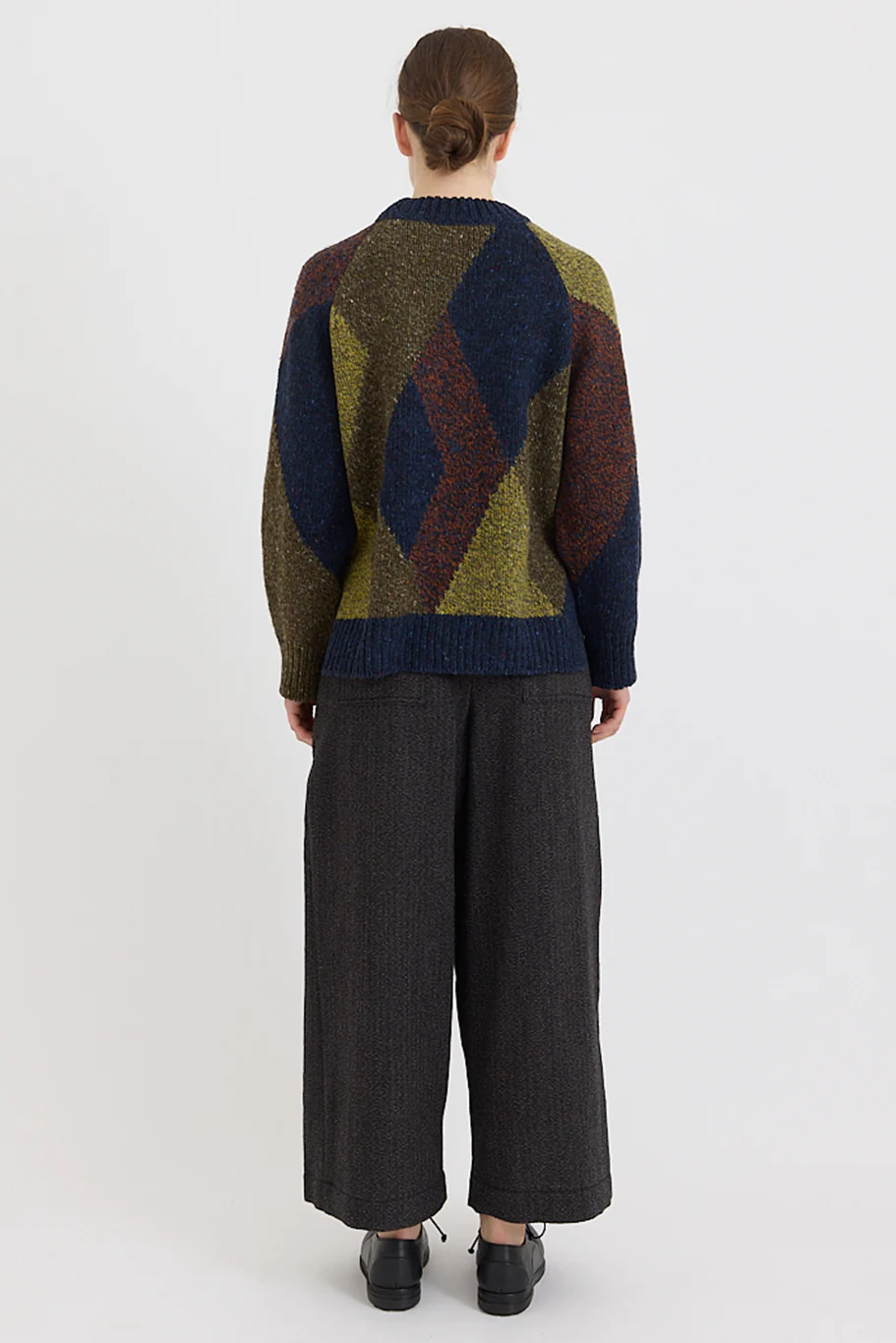 Toast - Marled Argyle Blocked Sweater - Olive Multi - Image 6