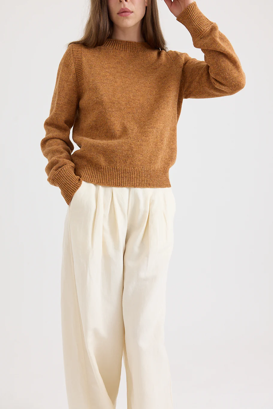 Toast - Heathery Wool Sweater - Ginger - Image 4