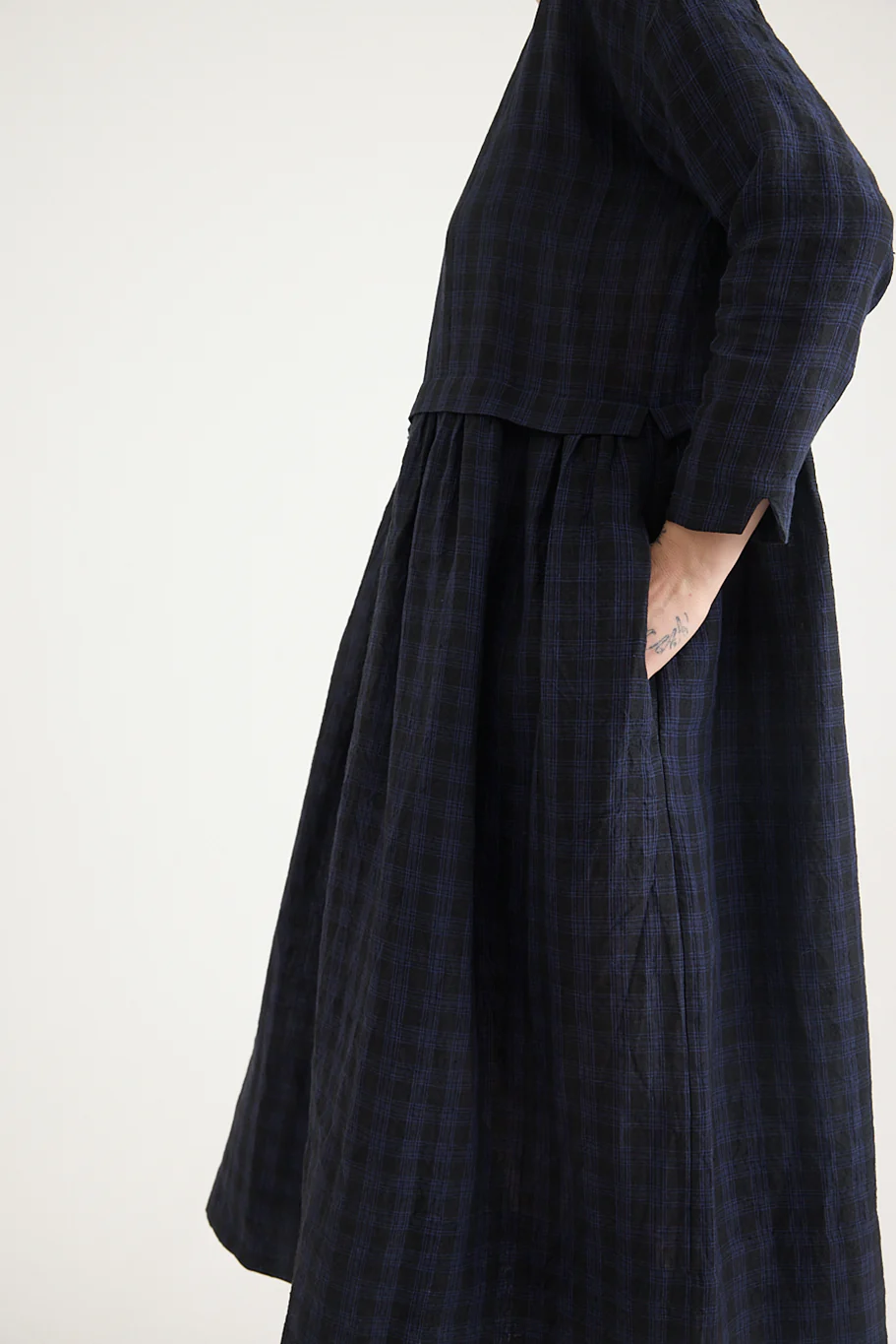 Toogood - The Archivist Dress - Linen Check - Image 3