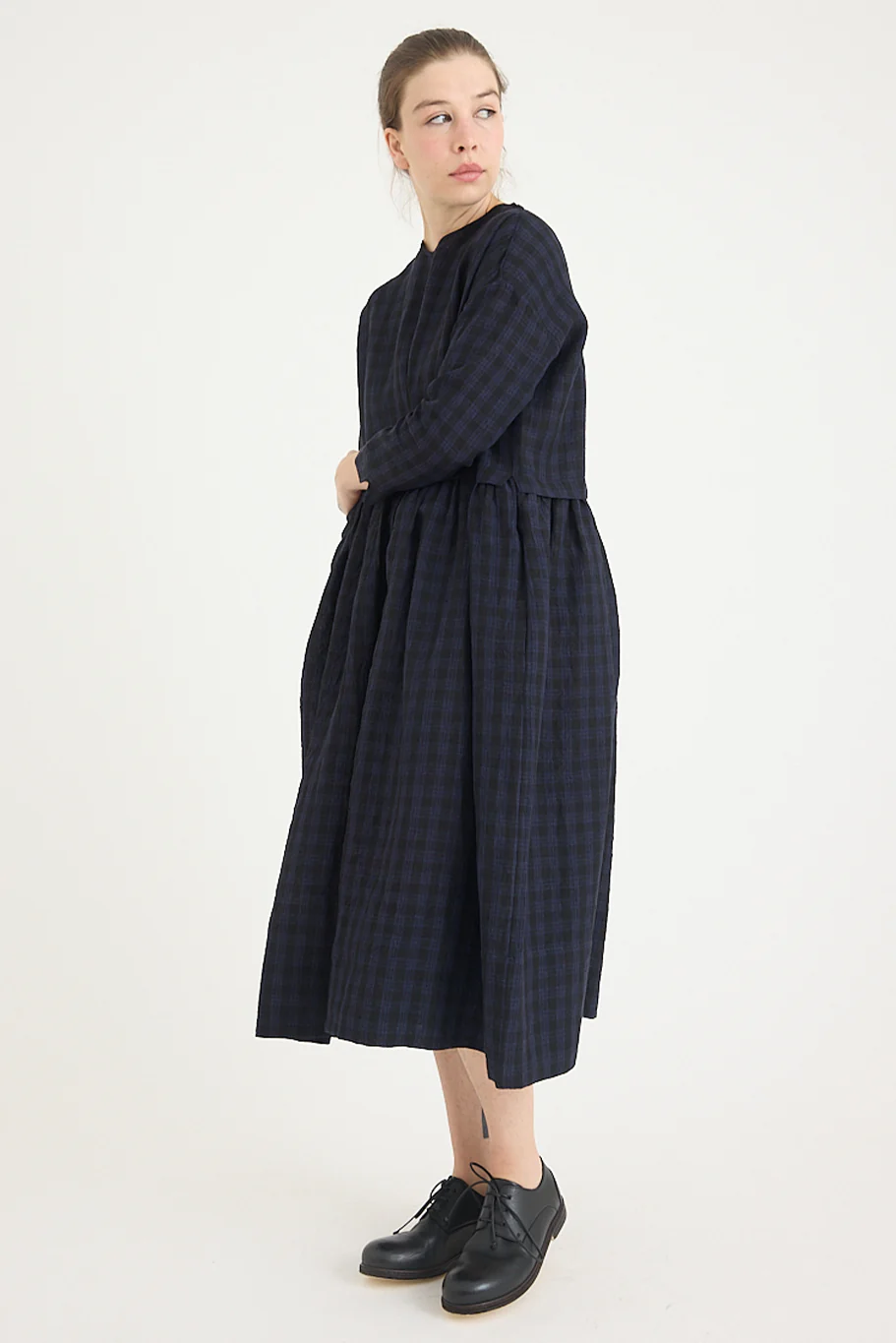 Toogood - The Archivist Dress - Linen Check - Image 4