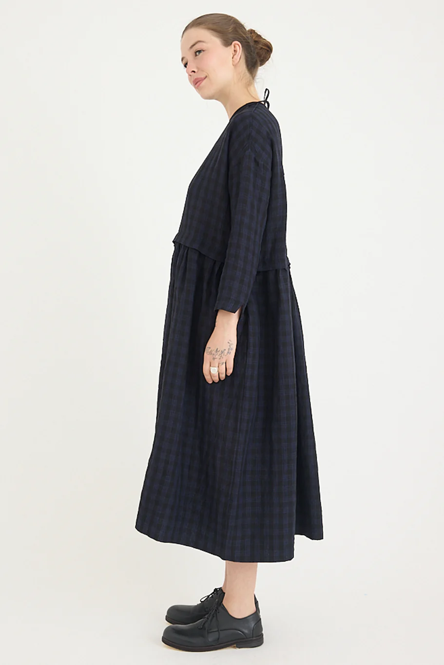 Toogood - The Archivist Dress - Linen Check - Image 6